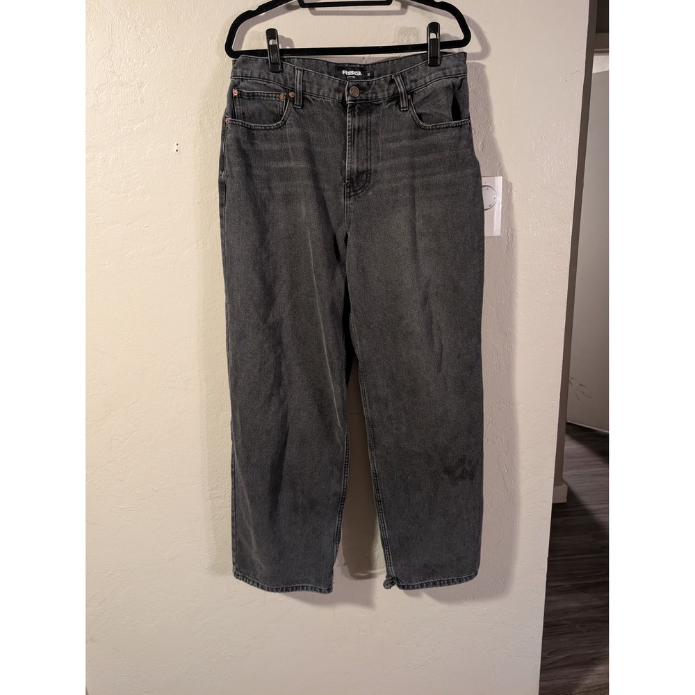RSQ mens Black Extra Baggy Denim Jeans size 32
